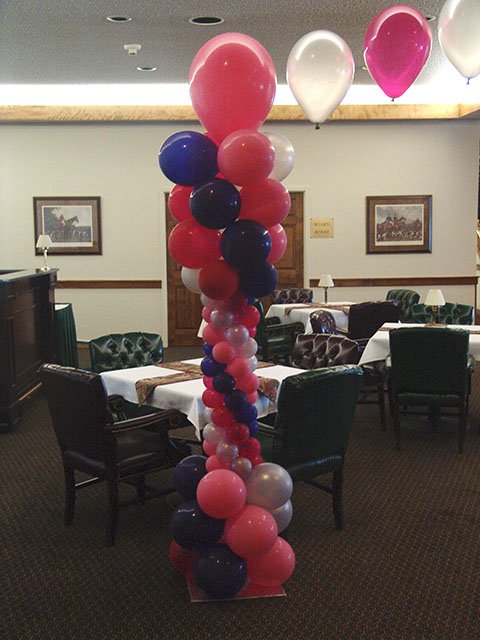 pink princess balloon column