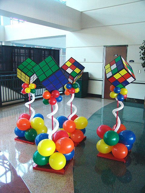 rubiks cube balloon columns denver colorado